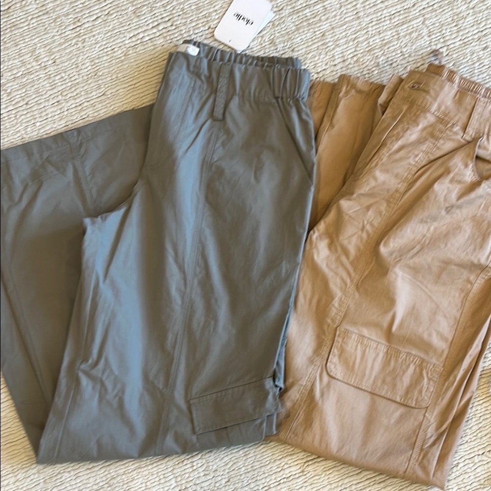 Woman’s Gray and Tan Cargo Pants
